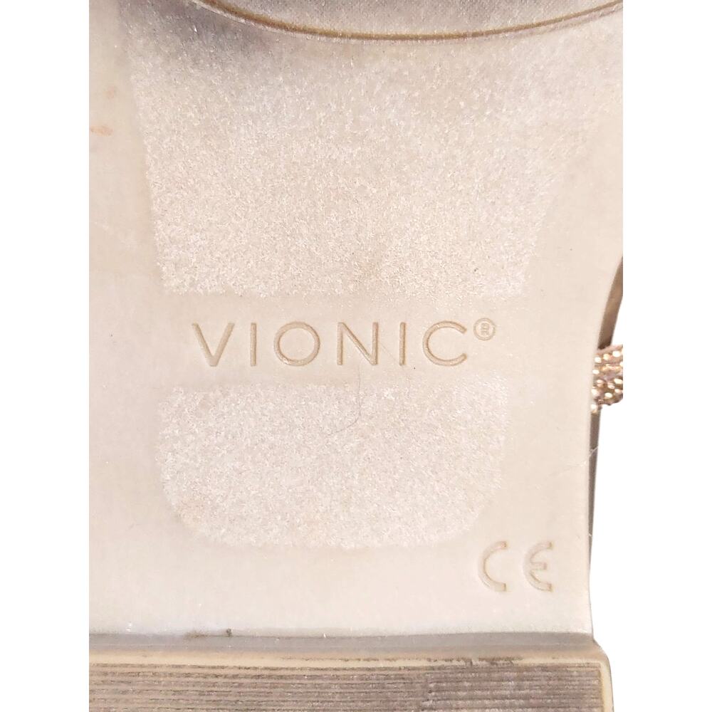 Vionic Prism Sandals Gold Metallic Rhinestone Women's 8M Comfort Slide Orthotic - Picture 7 of 8